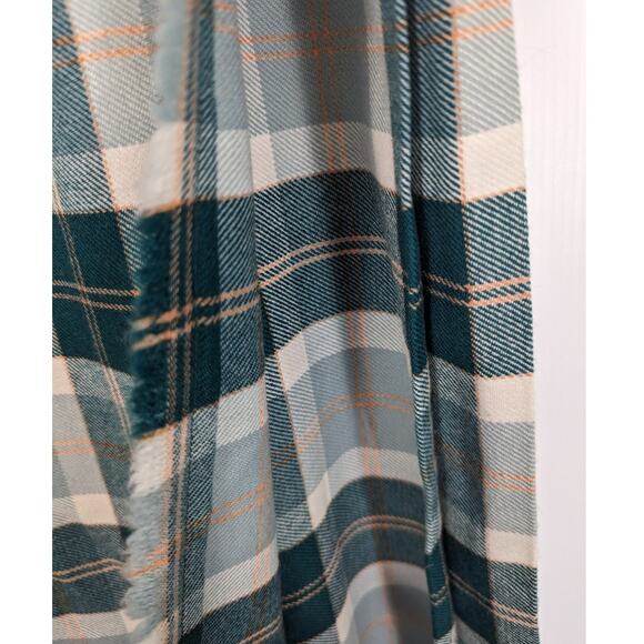 Vintage Border Glen Plaid Long Maxi Skirt Kilt Green White Wool Blend Made in UK - Picture 9 of 11